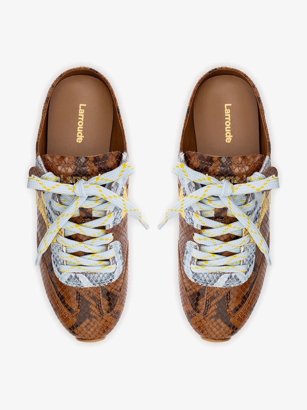 Larroude Stella Mule In Python Printed Leather - Picture 6 of 13